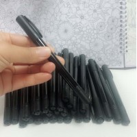 Black Barrel Double Tip Accepted Customized  LOGO Printing Permanent Marker