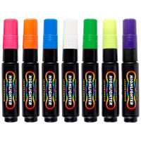 7 mixed color quick drying smooth highlighter marker pen liquid erasable highlighter for LED display with 10mm chisel tip