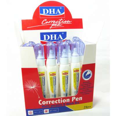 Hot sale DH-812 high quality quickly dry non-toxic metal tip DHA correction pen