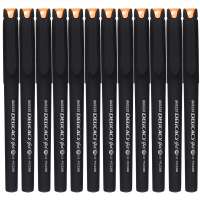 Baoke black rubber gel pen 1.0mm stainless tip gel ink pen pigment ink gel pen